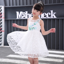 fashion design white sleeveless casual new model baby girl summer dress